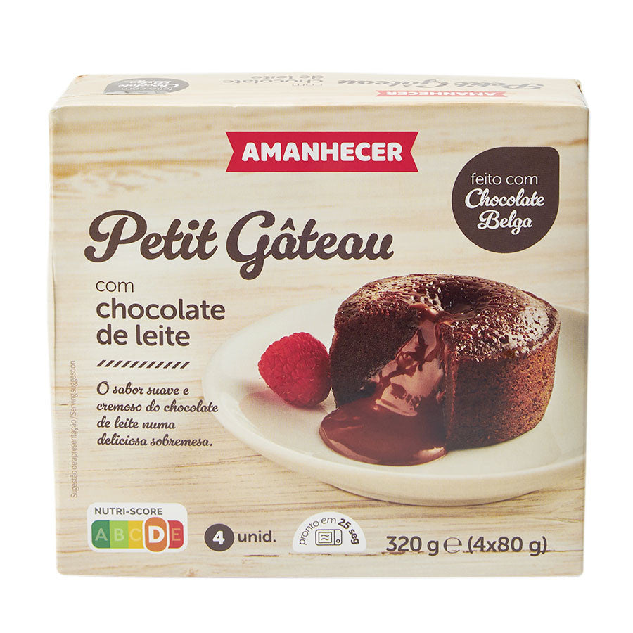 PETIT GATEU CHOCOLATE LEITE AMANH 4X80GR